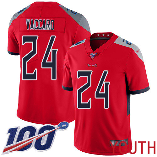 Tennessee Titans Limited Red Youth Kenny Vaccaro Jersey NFL Football #24 100th Season Inverted Legend